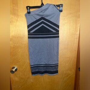 Black and Gray One Strap Mini Dress Junior’s Size S
